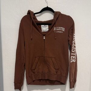 Hollister Chocolate Brown Hoodie with Logo